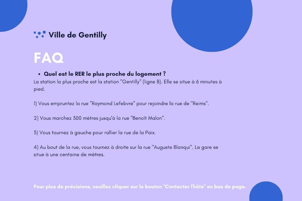 Paris Gentilly Appartement Tout Equipe - Rer B Ngoại thất bức ảnh